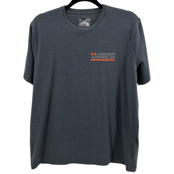 Under Armour T-Shirt Mens M Gray Loose HeatGear Pullover Short Sleeve Crew Neck - Picture 1 of 3